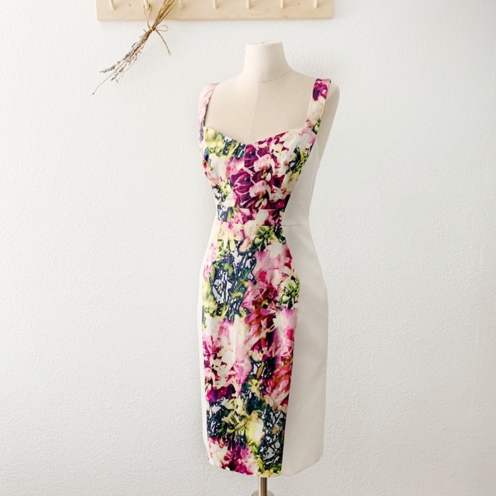 Black Halo Sadie Floral Sheath Dress